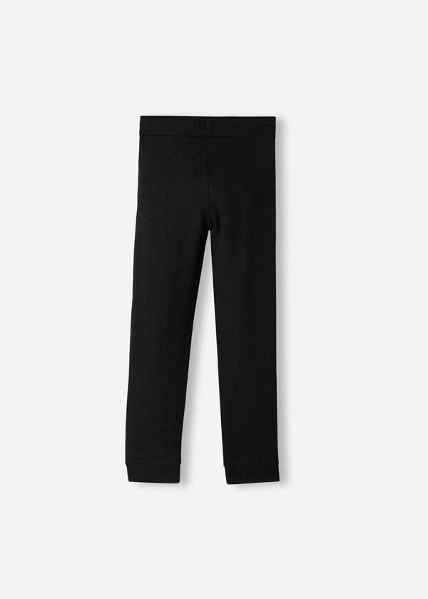leggings sportivi elasticizzati in misto cashmere calzedonia per bambini neri