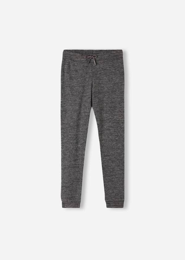 leggings sportivi elasticizzati in misto cashmere calzedonia per bambini grigi