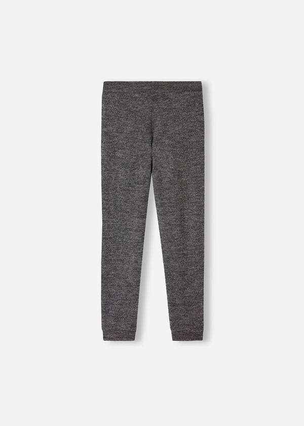 leggings sportivi elasticizzati in misto cashmere calzedonia per bambini grigi