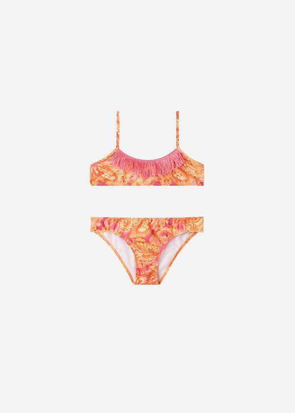 costumi da bagno per bambini jasmine paisley calzedonia rossi a due pezzi
