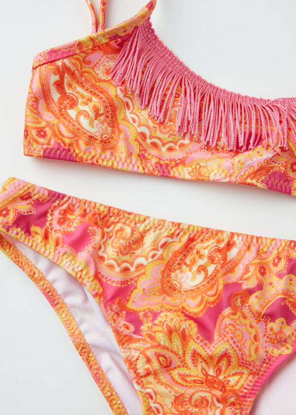 costumi da bagno per bambini jasmine paisley calzedonia rossi a due pezzi