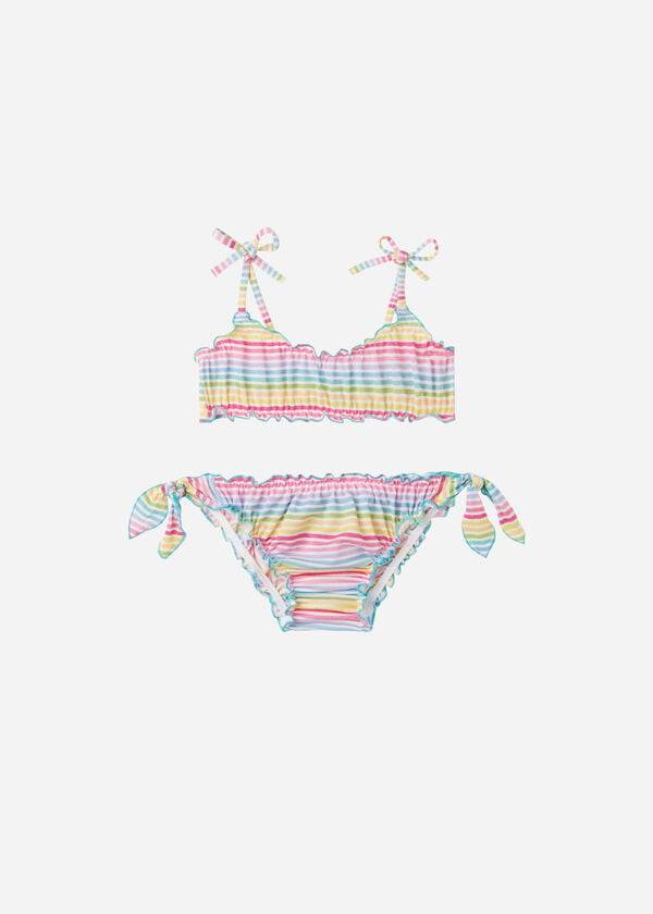 calzedonia costume da bagno due pezzi ariel per bambini multicolore
