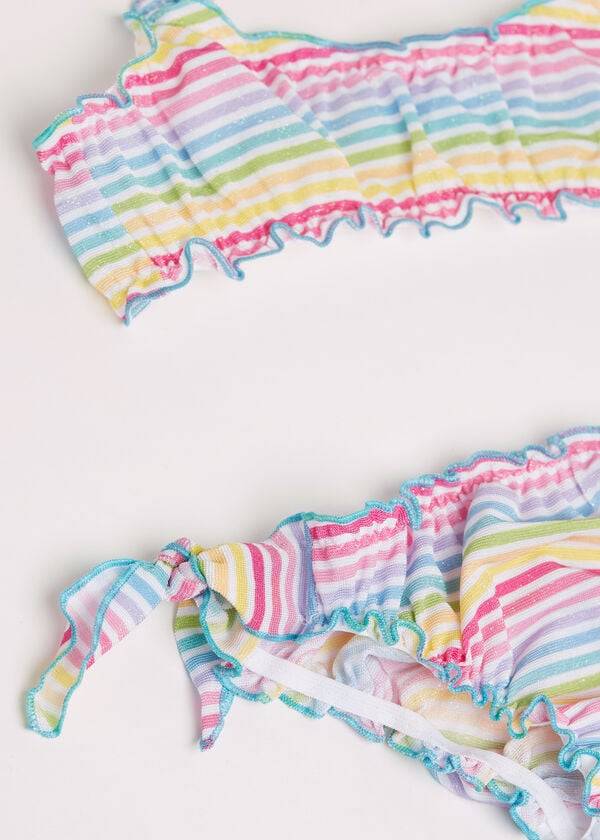 calzedonia costume da bagno due pezzi ariel per bambini multicolore