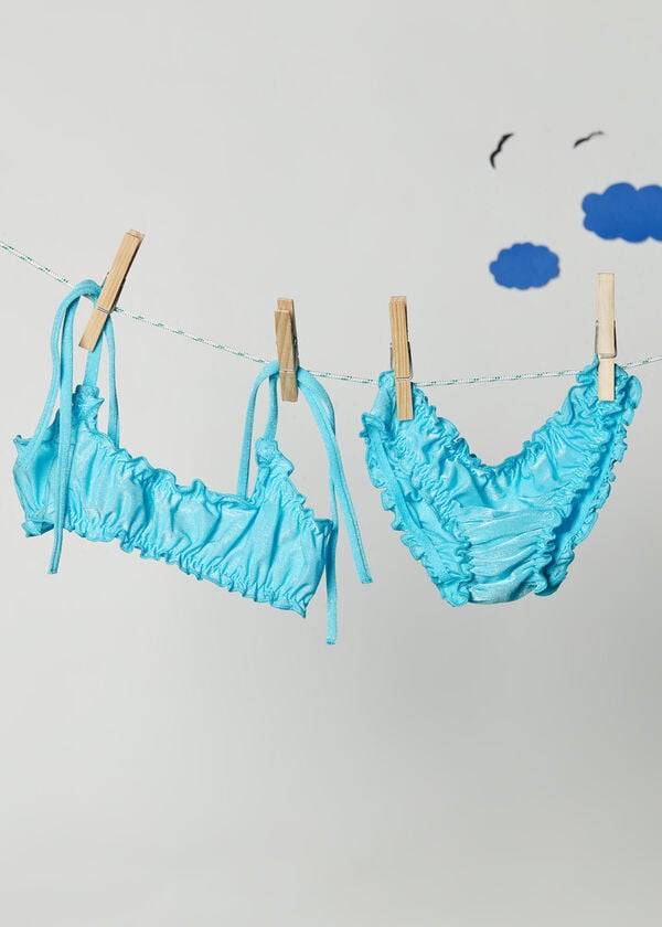 costumi da bagno per bambini formentera due pezzi calzedonia color turchese