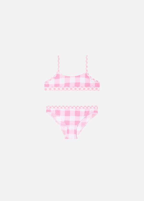 costume da bagno due pezzi lione per bambini calzedonia rosa