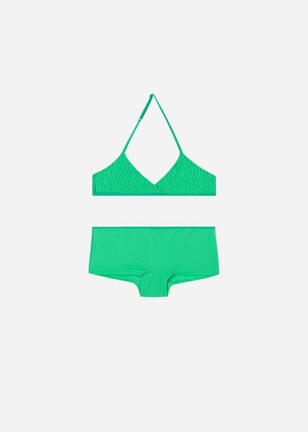 costumi da bagno per bambini mykonos due pezzi calzedonia verdi