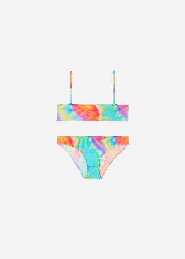 calzedonia costume da bagno due pezzi orlando per bambini multicolore