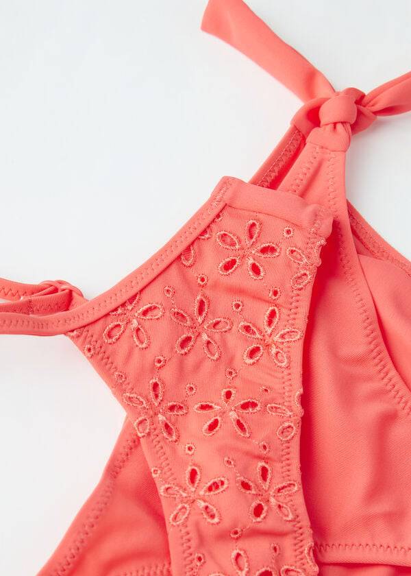 costume da bagno due pezzi corfù per bambini di calzedonia arancione