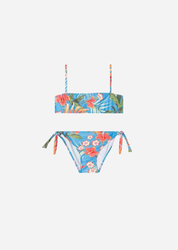 costume da bagno due pezzi maui calzedonia per bambini verde