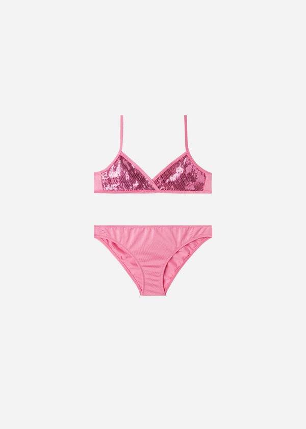 costumi da bagno per bambini cannes in due pezzi stile canotta calzedonia rosa
