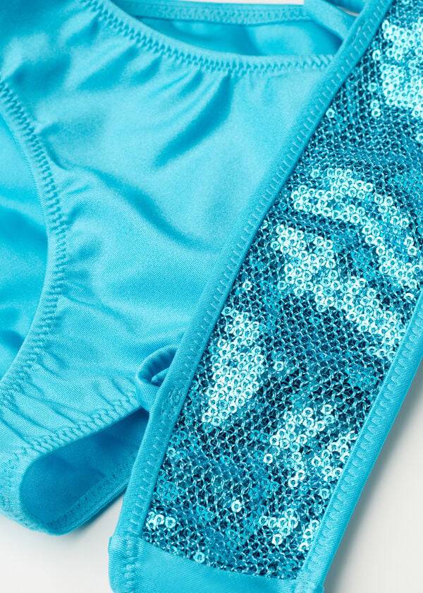 costume da bagno due pezzi a triangolo cannes calzedonia per bambini turchese