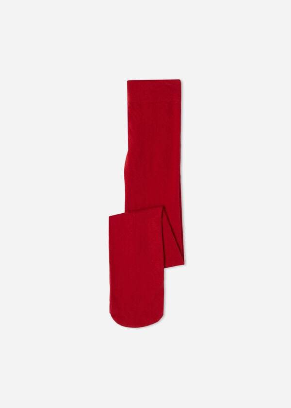 calzamaglia eco cotton calzedonia per bambini rossa