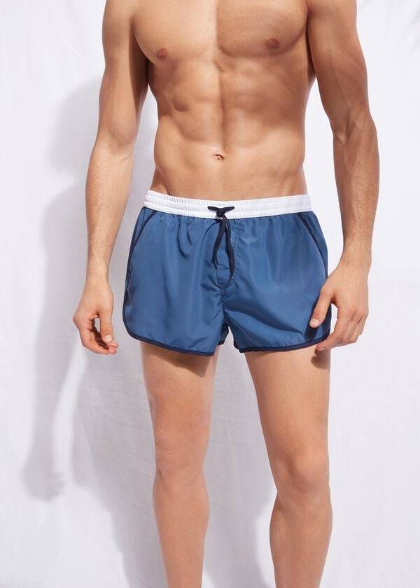 costume da bagno da uomo calzedonia venice beach blubianco