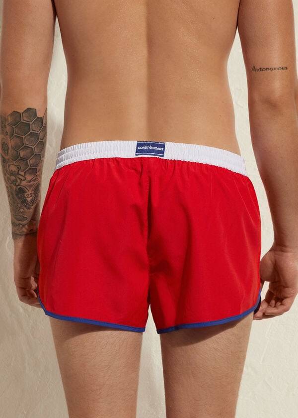 calzedonia venice beach eco costume da bagno da uomo rosso