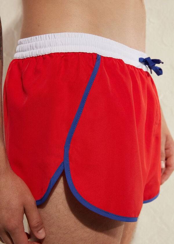calzedonia venice beach eco costume da bagno da uomo rosso