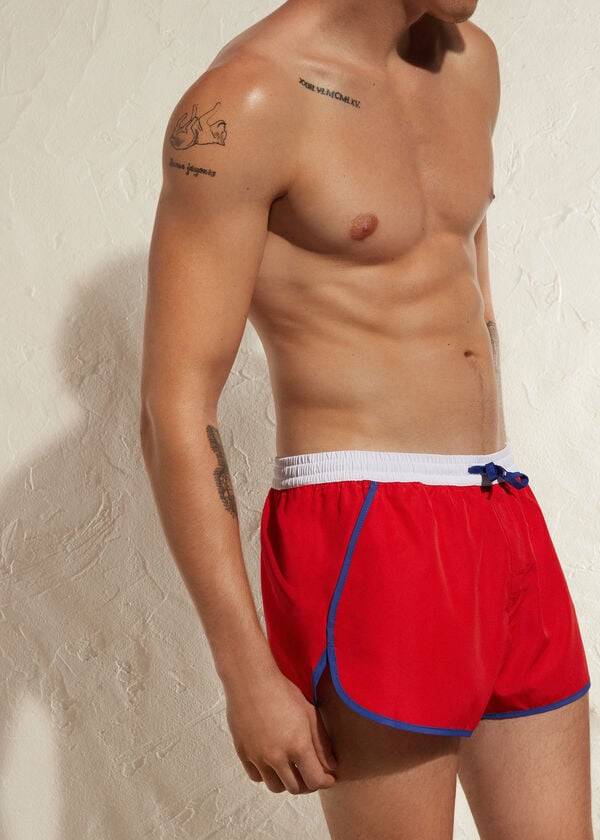 calzedonia venice beach eco costume da bagno da uomo rosso