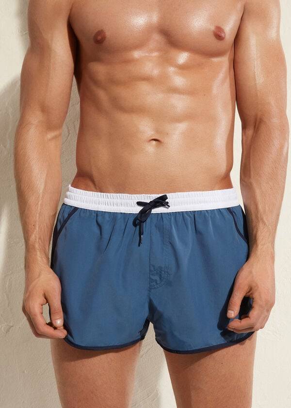 costume da bagno ecologico blu da uomo calzedonia venice beach