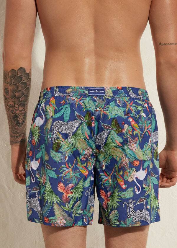 costume da bagno da uomo calzedonia formentera verde blu