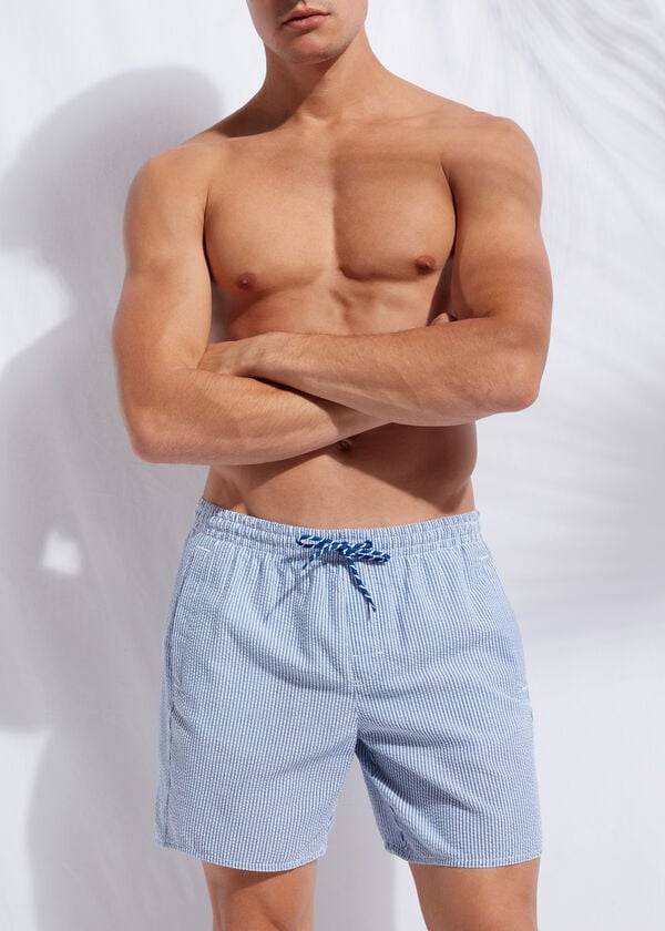 calzedonia formentera costume da bagno da uomo blu bianco