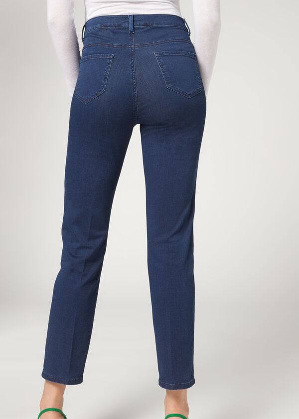 jeans calzedonia eco comfort da donna blu navy
