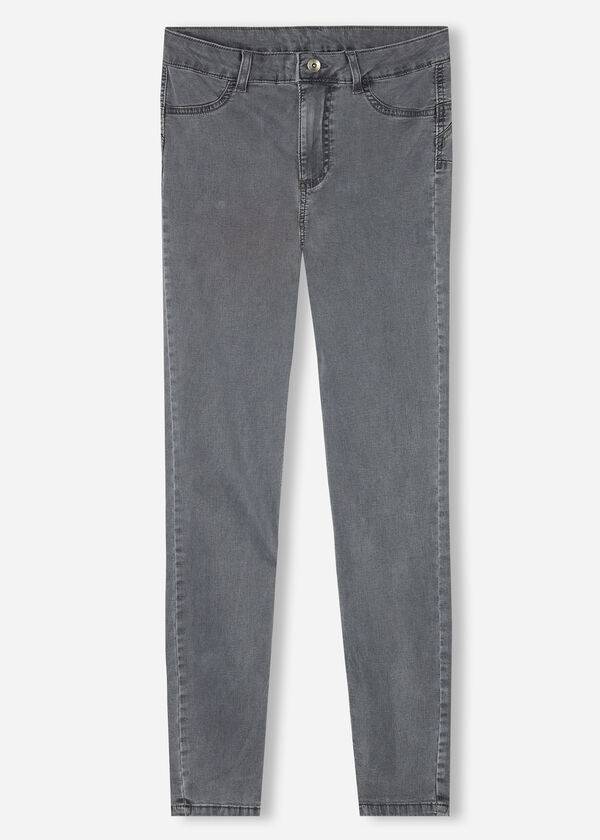 jeans da donna calzedonia eco light push up in denim argento