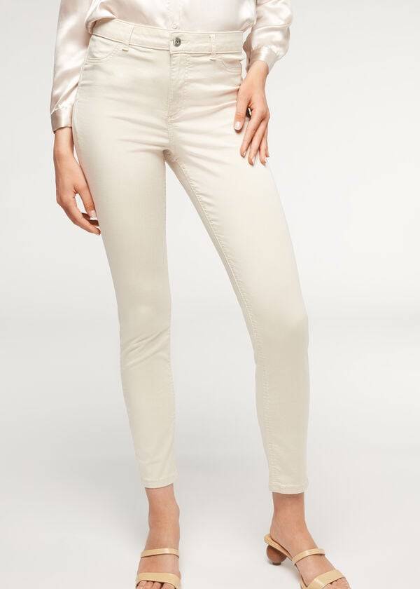 jeans da donna calzedonia eco light push up in denim marronebeige