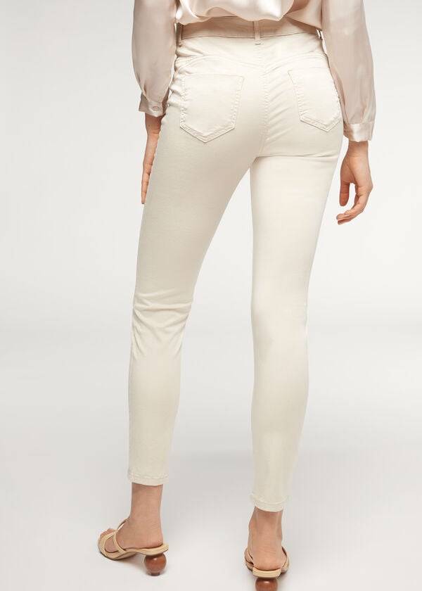 jeans da donna calzedonia eco light push up in denim marronebeige