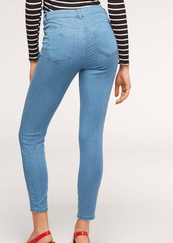 jeans da donna calzedonia eco light push up denim blu