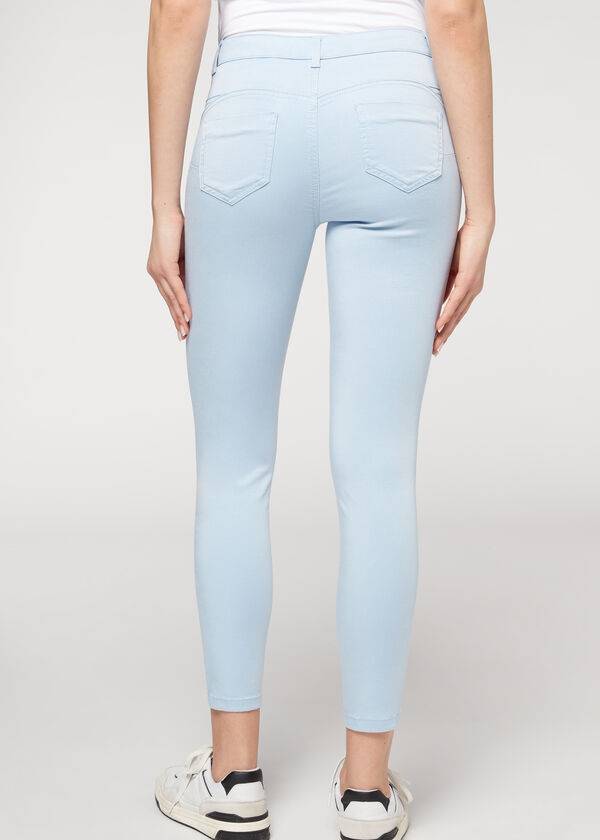 jeans da donna in denim beige calzedonia eco light push up