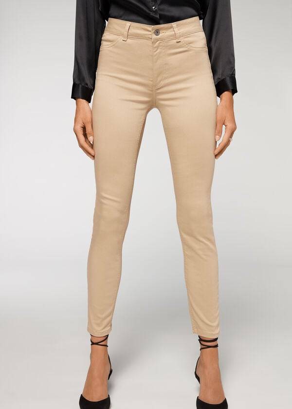 jeans donna calzedonia push-up e soft touch beige