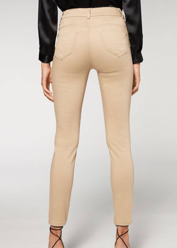 jeans donna calzedonia push-up e soft touch beige