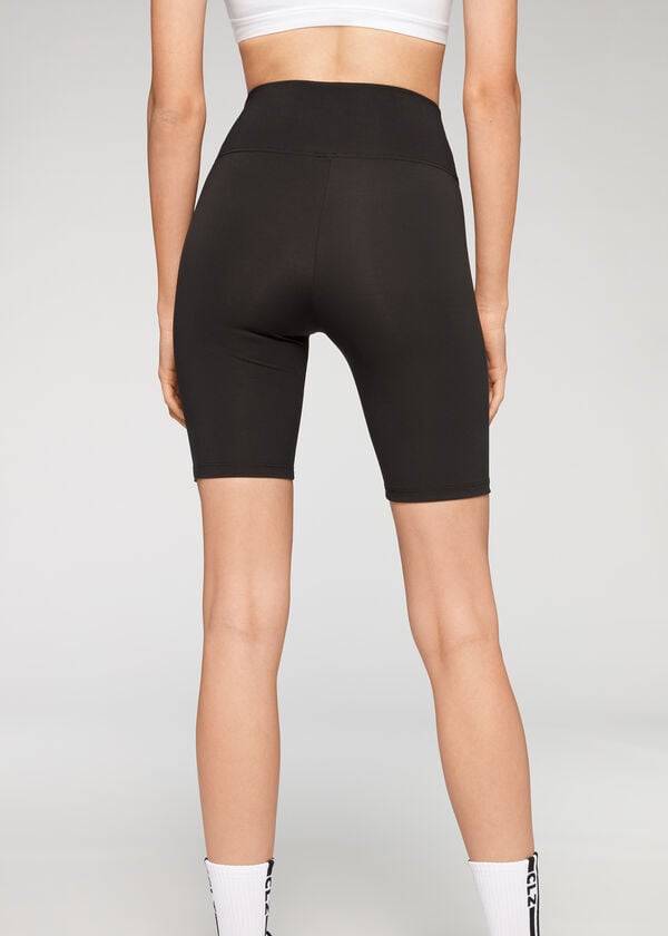 leggings da ciclista sportivi calzedonia da donna neri