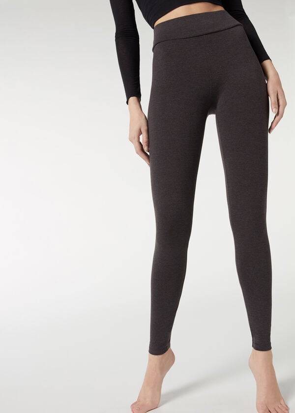 leggings da donna in cotone calzedonia grigio