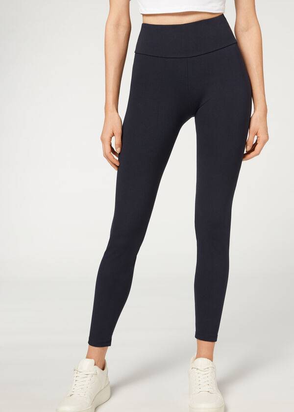 leggings blu da donna calzedonia total shaper