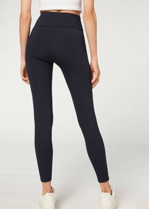 leggings blu da donna calzedonia total shaper