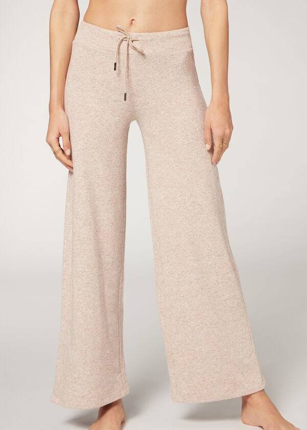 pantaloni palazzo calzedonia cashmere da donna beige