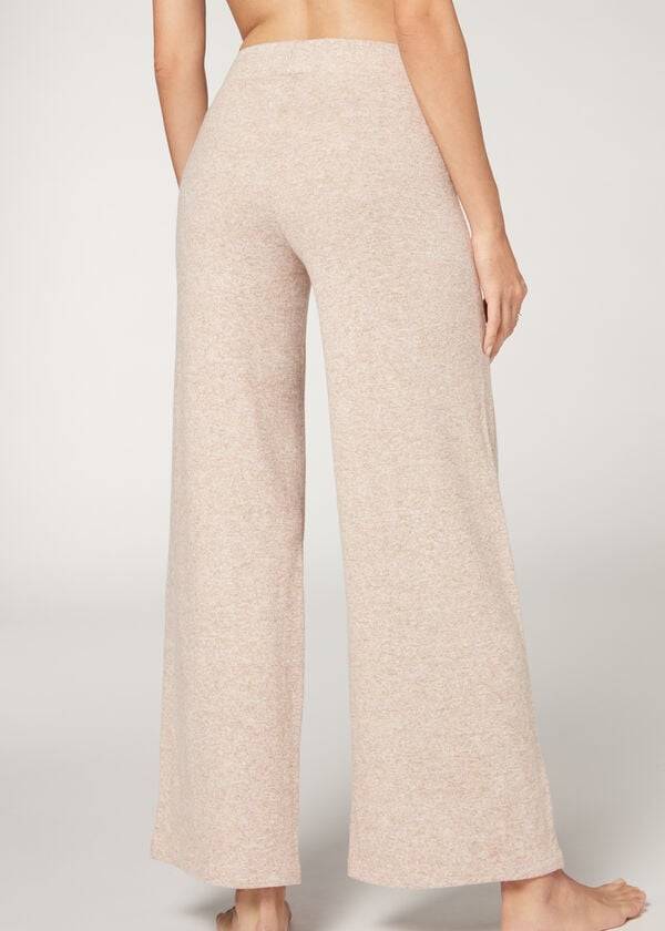 pantaloni palazzo calzedonia cashmere da donna beige