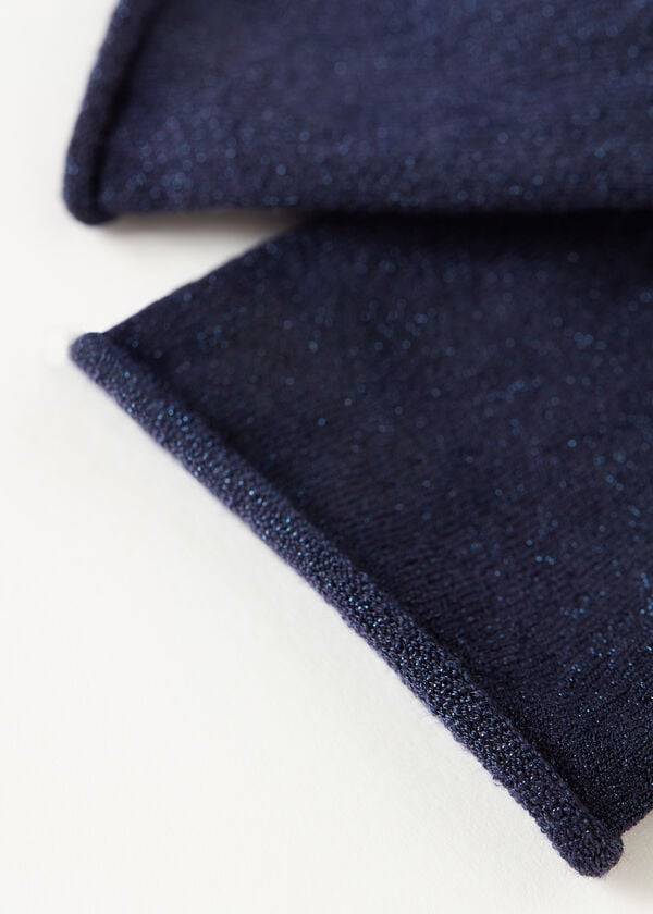 calzedonia short senza polsini con glitter da donna blu