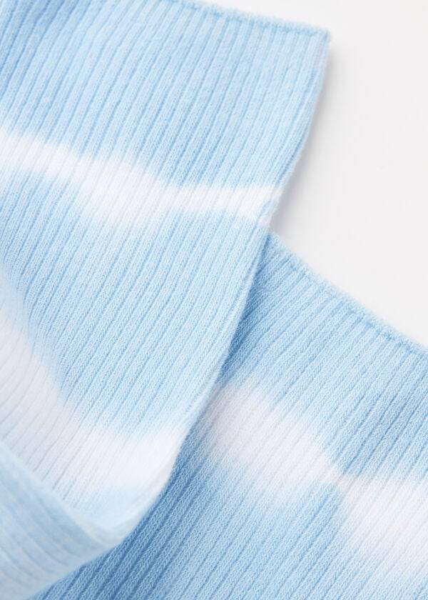 calzedonia tie dye patterned calzini corti da donna blu