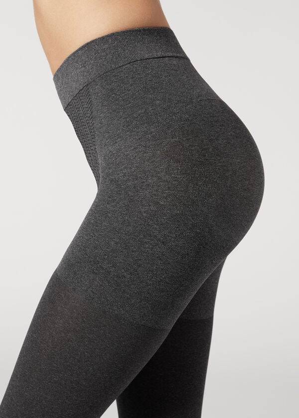 collant modellante super coprente calzedonia 80 denari grigio da donna