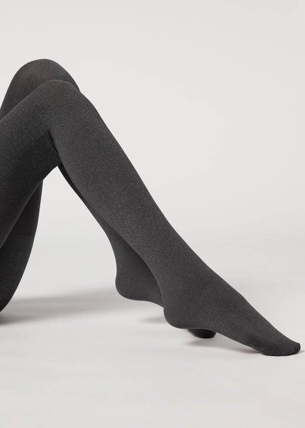 collant modellante super coprente calzedonia 80 denari grigio da donna