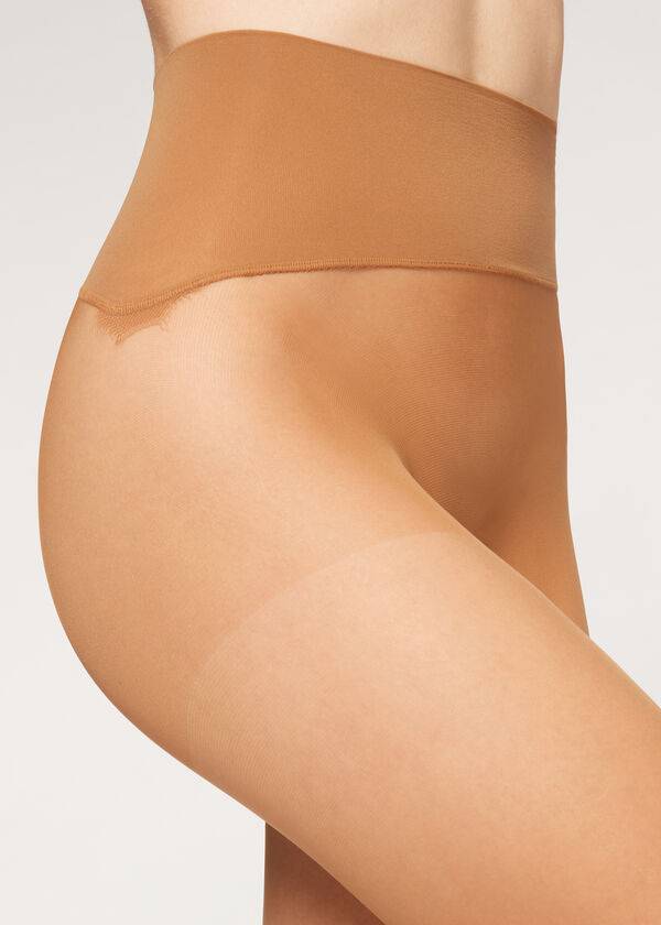 calzedonia 20 denier essential invisible sheer collant donna beige marrone