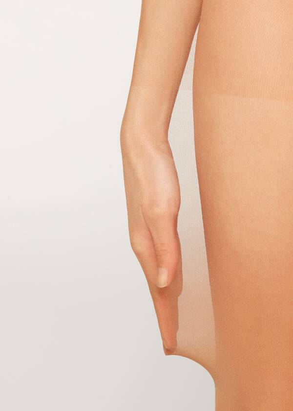 calzedonia 20 denier essential invisible sheer collant donna beige marrone