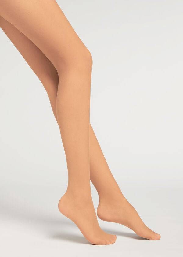 calzedonia 20 denier essential invisible sheer collant donna beige marrone