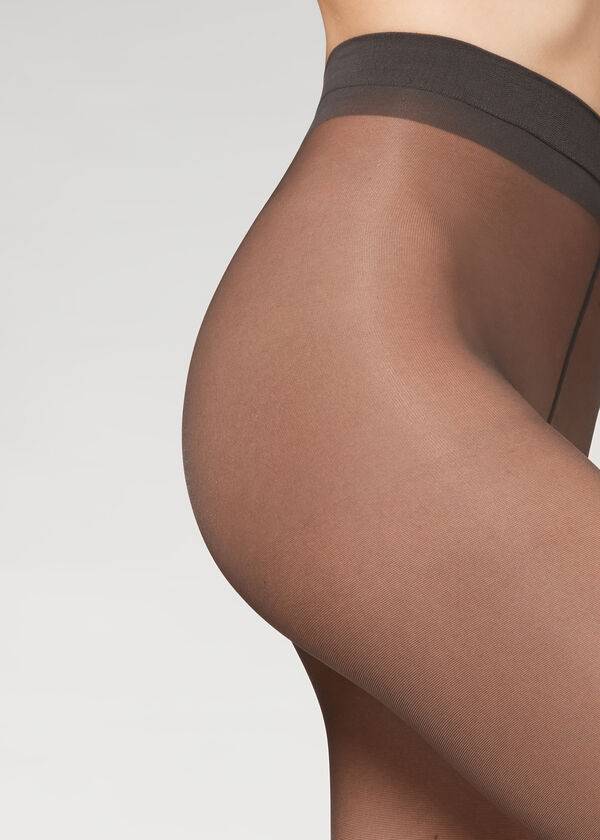 calzedonia 30 denari sheer shaping con control top da donna collant grigio