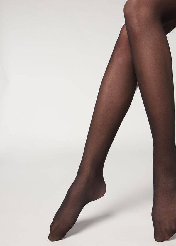 calzedonia 30 denier total shaper sheer sexy collant nero da donna