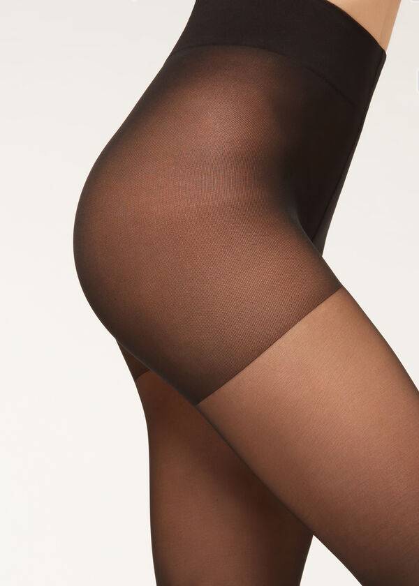 collant velato medio da donna calzedonia 40 denari action nero