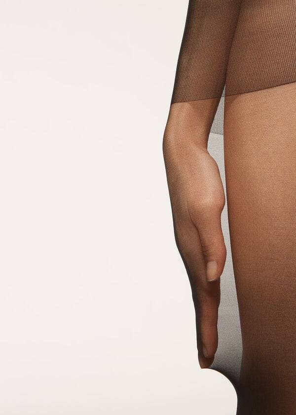 collant velato medio da donna calzedonia 40 denari action nero