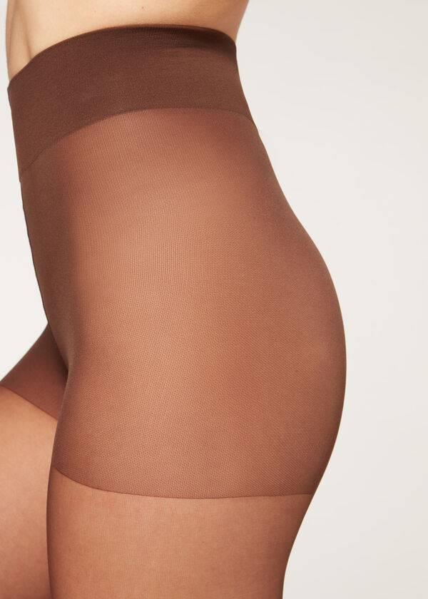 calzedonia 40 denier action medium sheer womens tight coffee