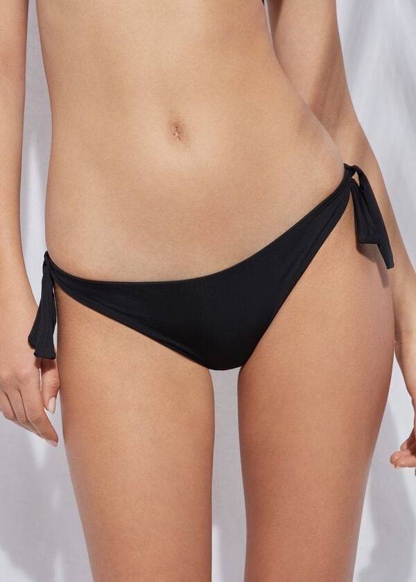 calzedonia bow brazilian indonesia eco bikini bottom da donna nero